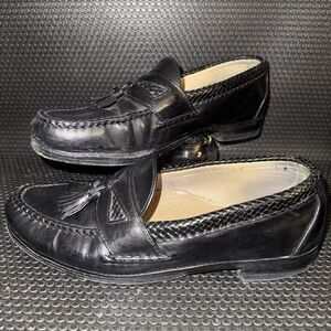 Allen Edmonds Maxfield Black Leather Slip On Tassel Loafers Shoes Mens Size 10D